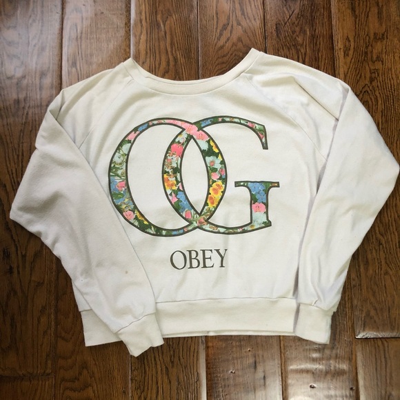 OBEY floral crewneck - Picture 1 of 4